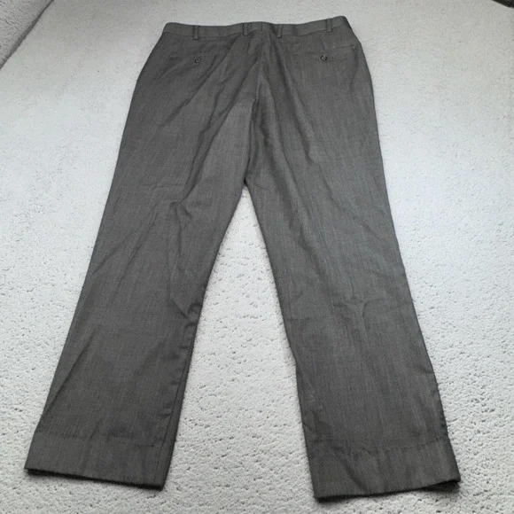 Balmain Pants Mens 38x29 Gray Dress Wool Trousers Super 120s Slim Fit Flat Front
